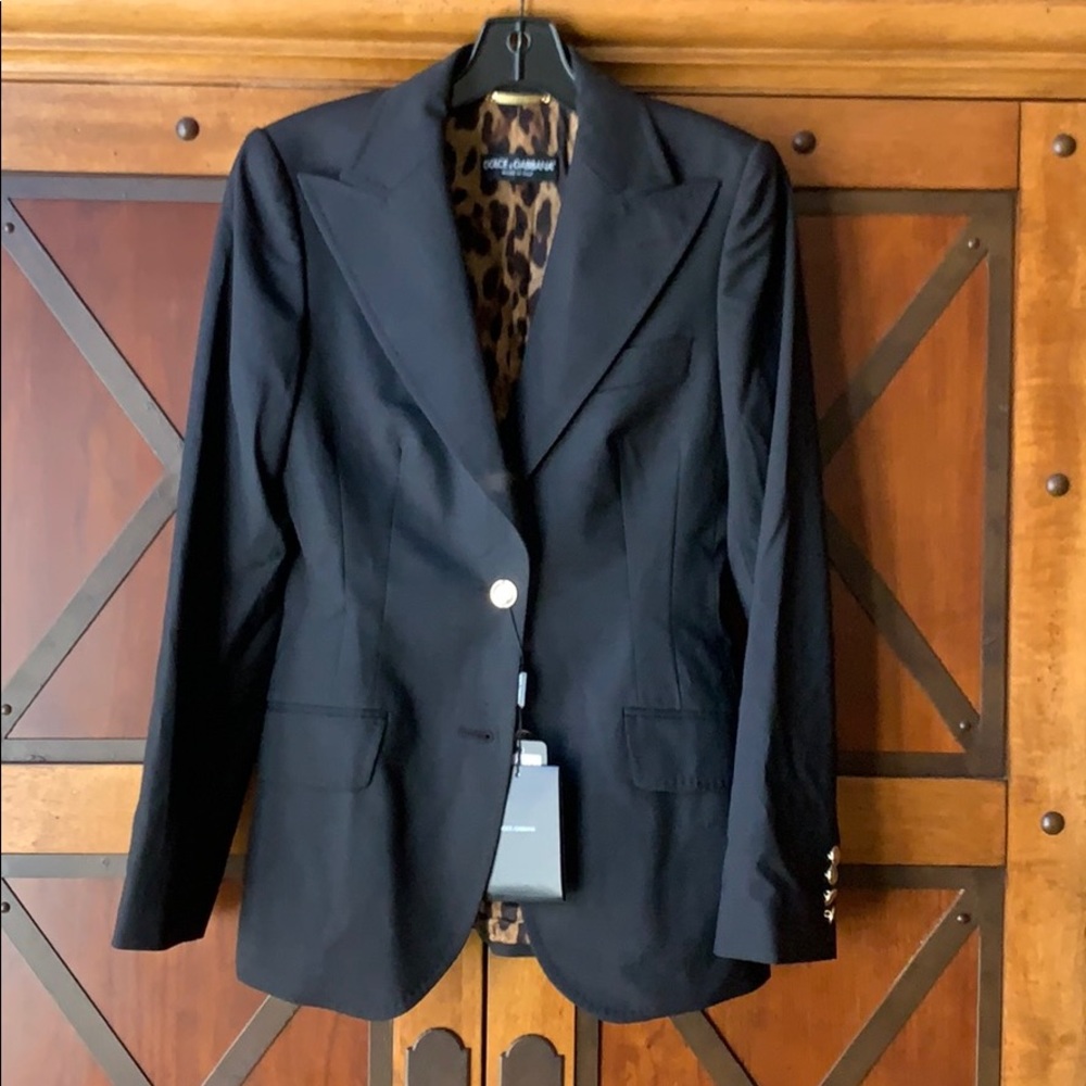 Dolce & Gabbana Black Blazer Jacket SZ 40 NWT